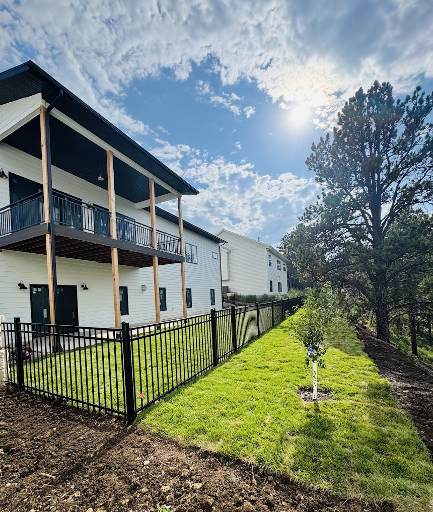 Multi-family property landscaping with sod installation